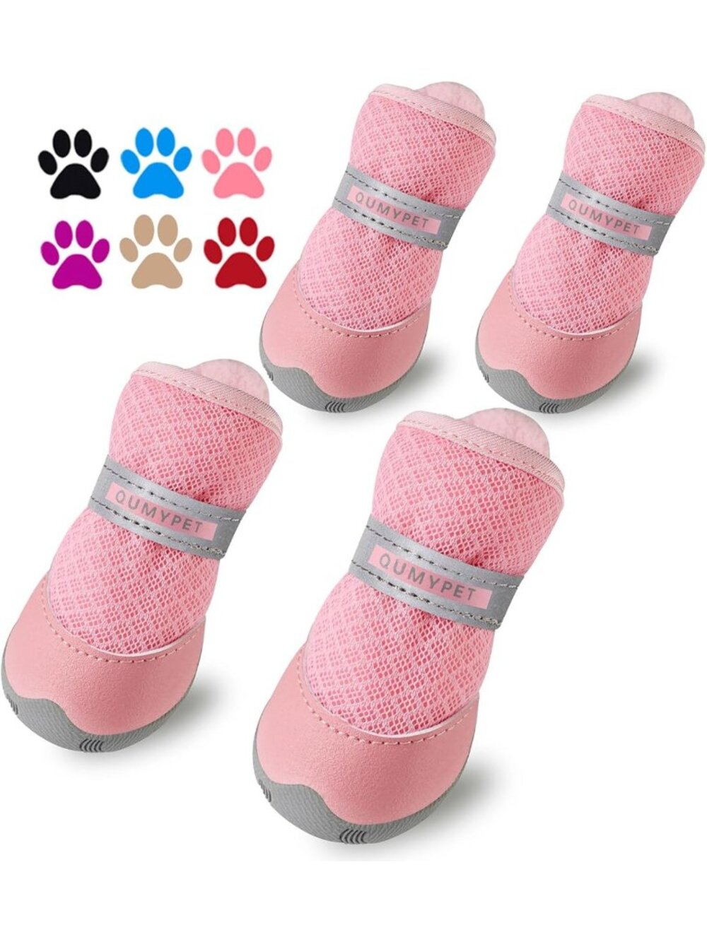 Paw Protectors for Small Dogs - Breathable Summer Dog Booties, Anti-Slip Sole
